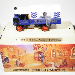 Matchbox Models of Yesteryear Great Beers of the World YGB12 1917 Yorkshire Steam Wagon, &quot;Lowenbrau&quot;, Mint in Original Box, Lesney, Vintage