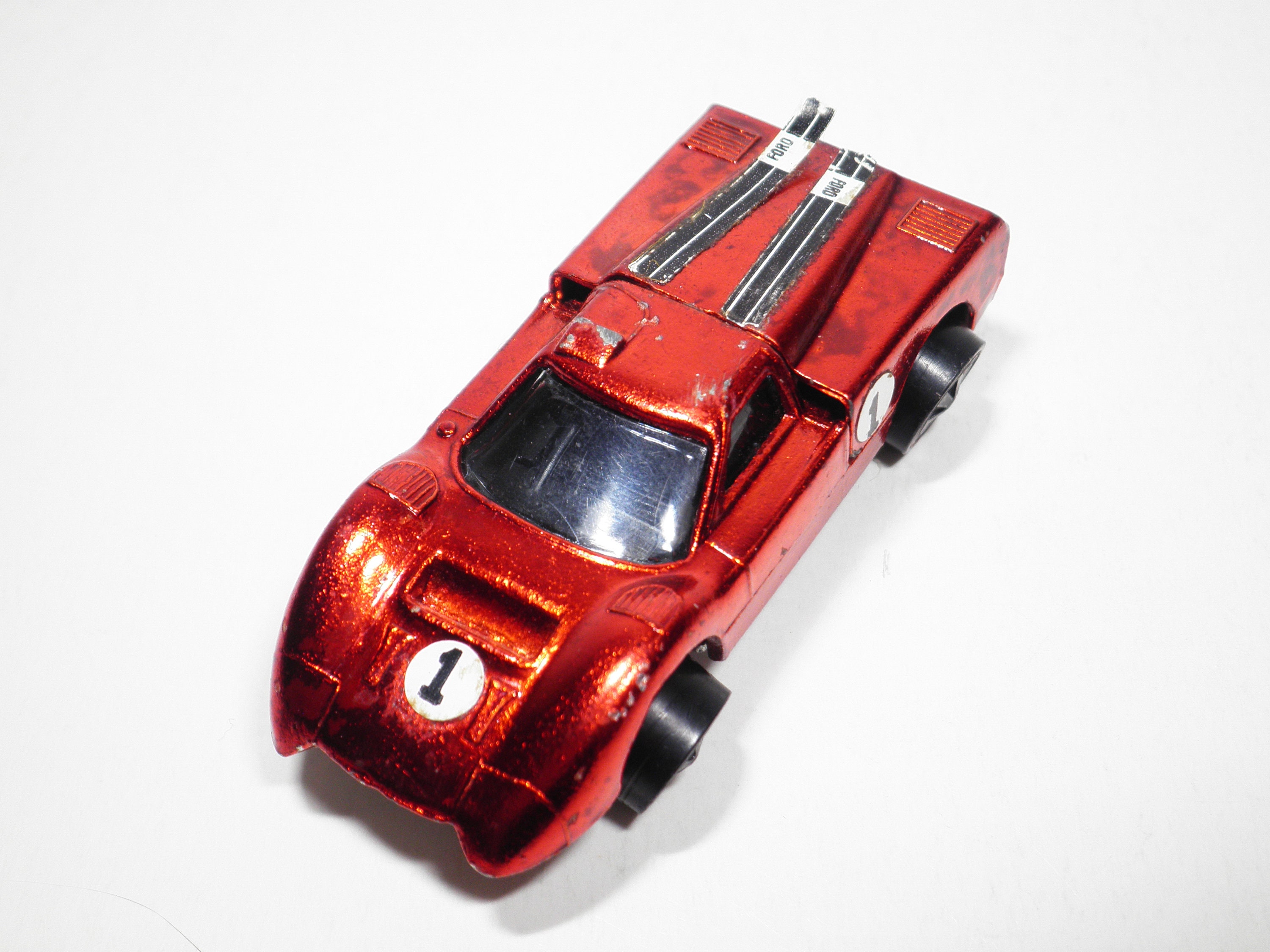 Hot Wheels Redline 1967 Ford J-car, Red, USA Base, Original Hot Wheels Redline 1967 Ford J-car, Red, USA Base, Original