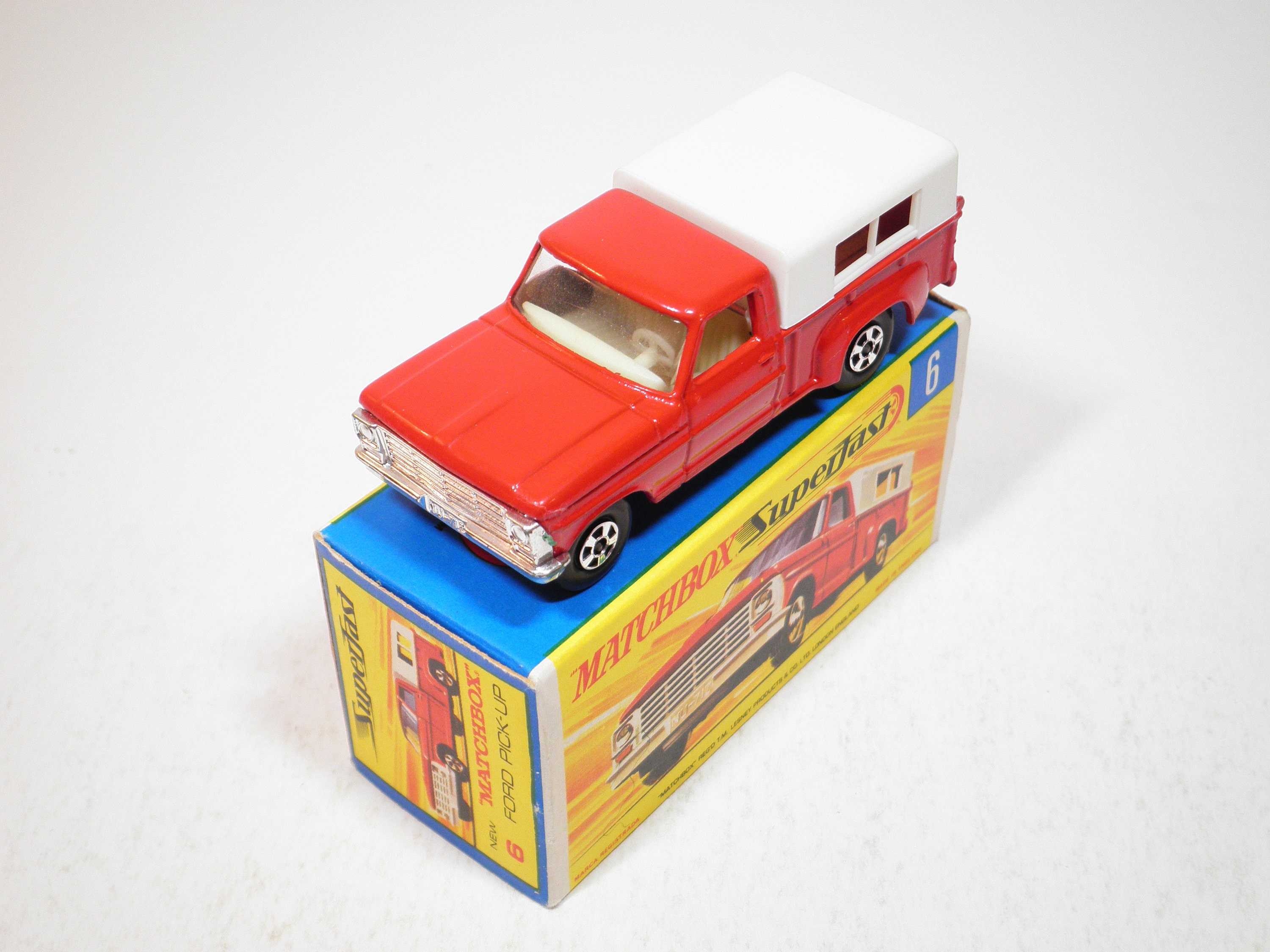 Matchbox Superfast No 6 Ford Pickup, Like new in Original Box, Lesney,  Vintage, Made in England