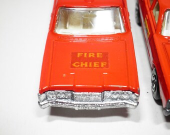Matchbox Superfast No 59 Fire Chief Cars, 2 Different Variants
