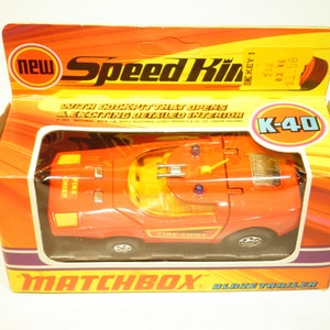 Matchbox Cars Speed Kings K-40 Blaze Trailer - Brand New in Original Box, Mint, Made in England, Lesney