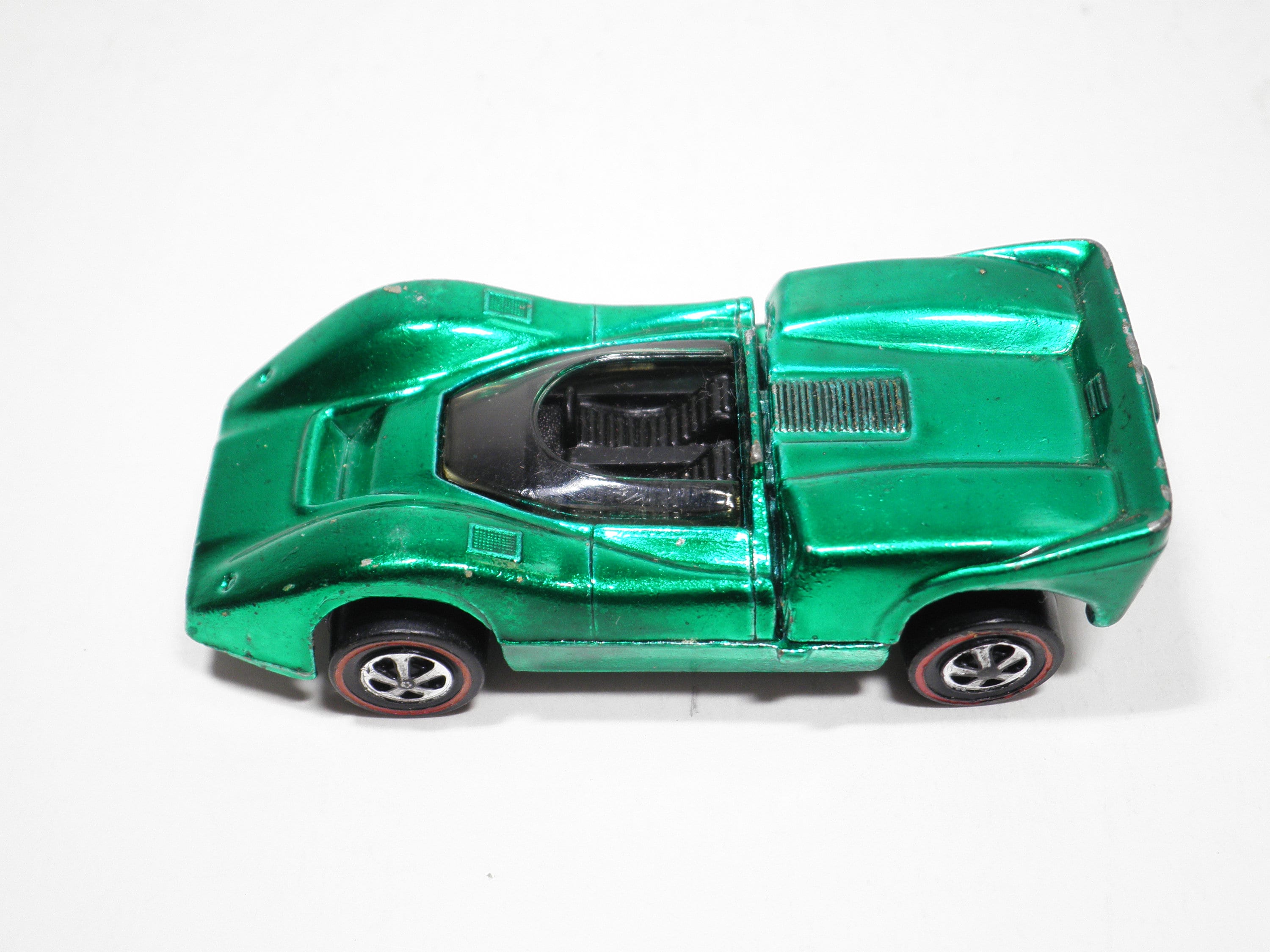 Hot Wheels Redline 1968 Mclaren M6A, Green, USA Base, Original