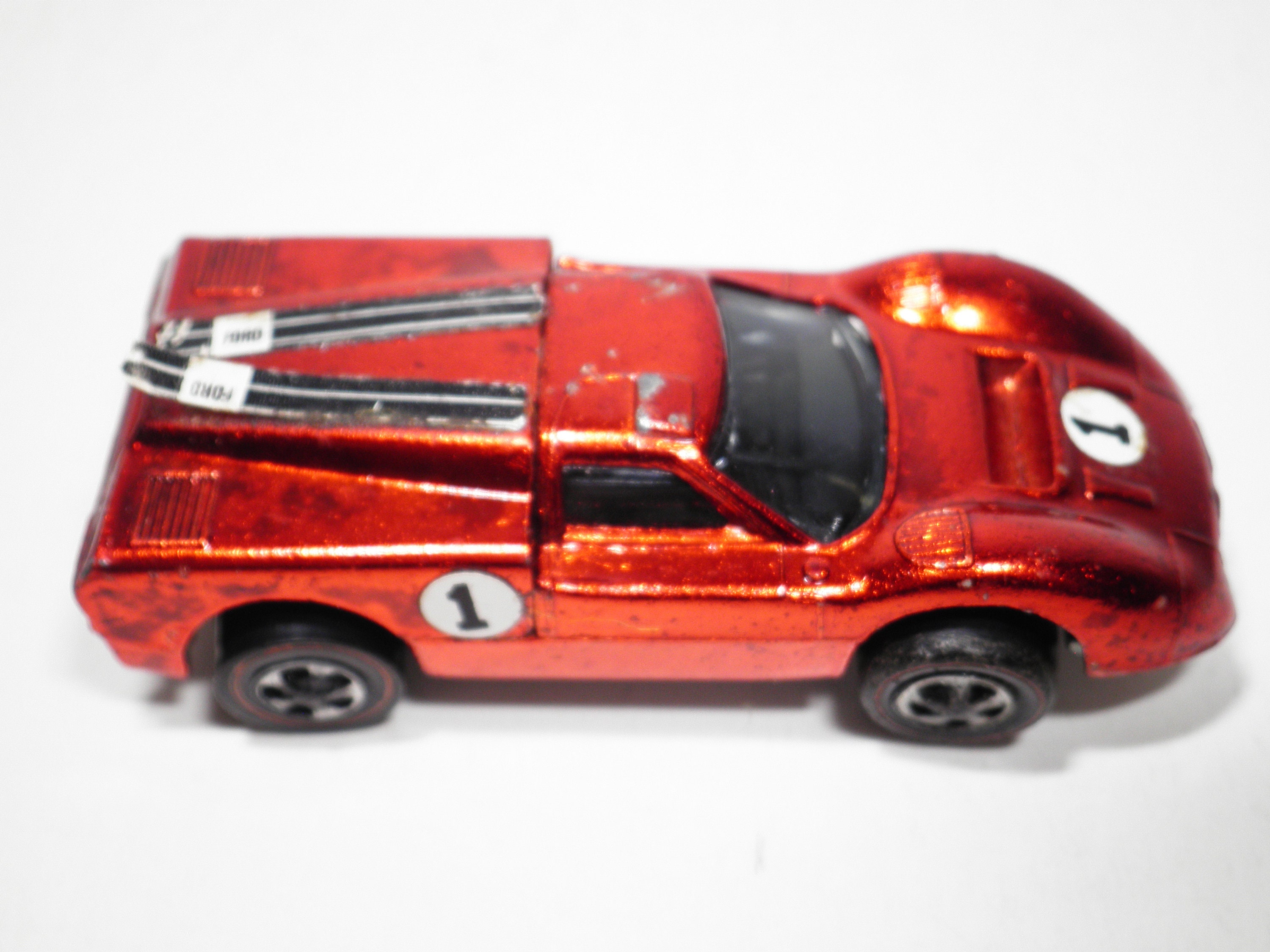 Hot Wheels Redline 1967 Ford J-car, Red, USA Base, Original