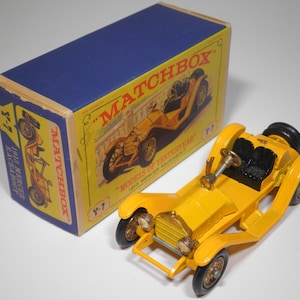 Matchbox Models of Yesteryear, No Y-7 1913 Mercer Raceabout Type 35J, Mint with Original Box, Lesney, Vintage Made in England