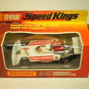 Matchbox Cars Speed Kings K-44 Formula 1 Surtees TS16 Race Car - Brand New in Original Box, Mint, Made in England, Lesney