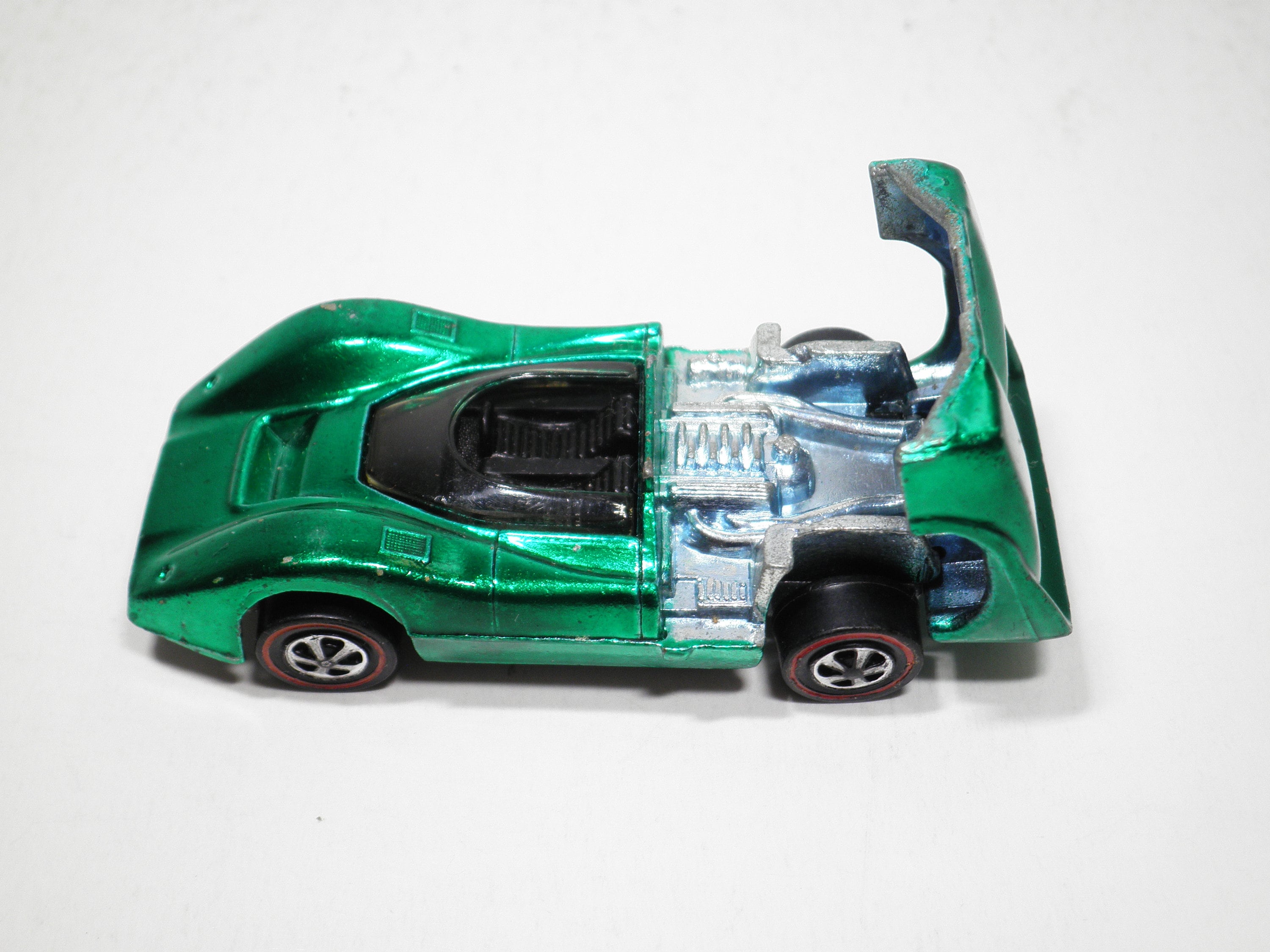 Hot Wheels Redline 1968 Mclaren M6A, Green, USA Base, Original