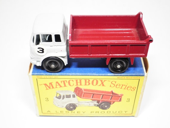 Matchbox Series No. 3 Bedford Tipper Truck, Dark Red Variant, Like 