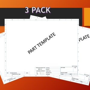 ENGINEERING DRAWING TEMPLATES 3pk