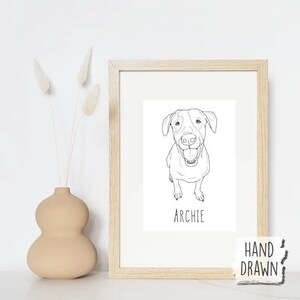 Custom Pet Line Drawing, Minimalist Pet Portrait, Custom Pet Illustration, Pet Portrait
