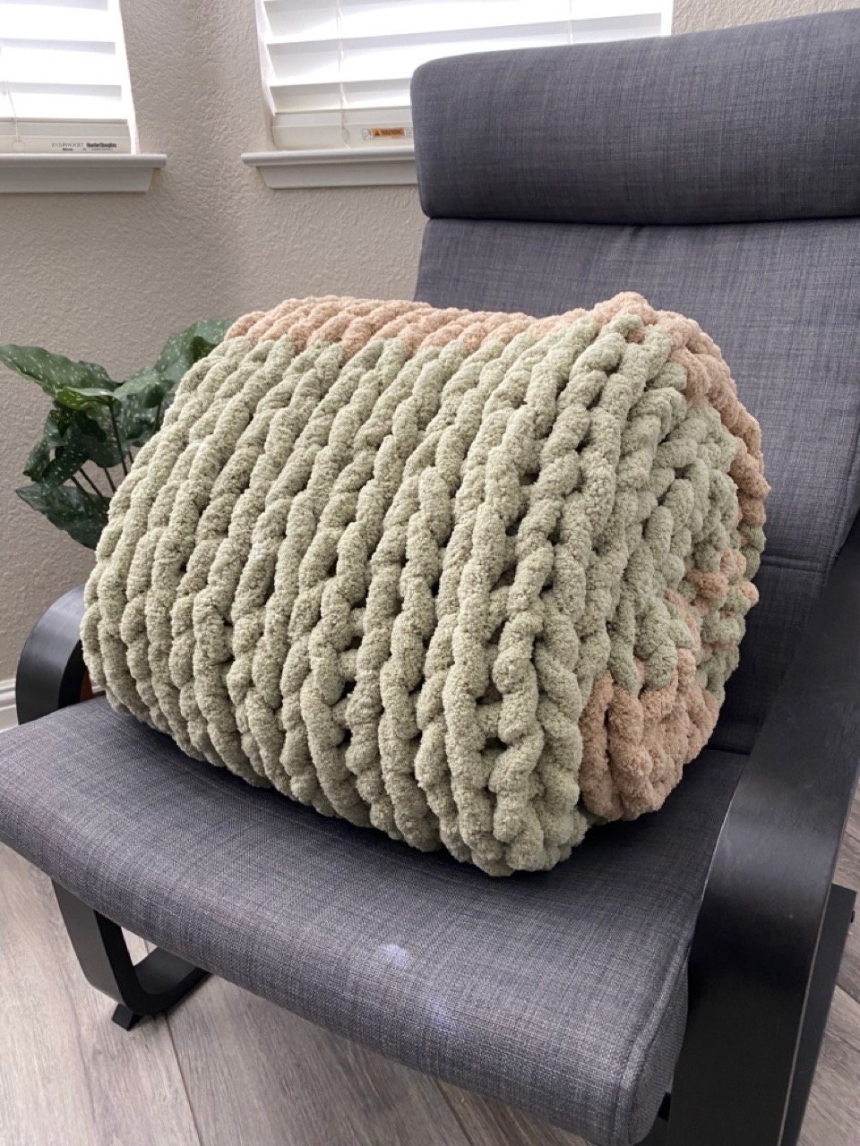 Chunky Knit Blankets Chunky Knit Throw Super Chunky Blanket Etsy