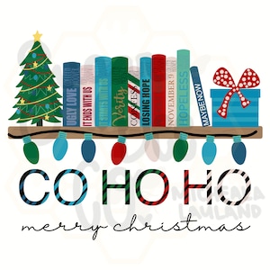 Colleen Hoover Books Inspired Christmas PNG - digital download