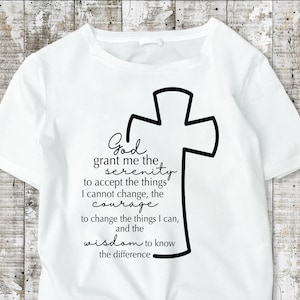 AA Sobriety Serenity Prayer SVG - descarga digital - se puede utilizar para proyectos cricut, sublimación, etc.