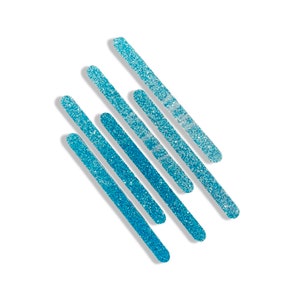 12 Stück Acryl Eis am Stiel Sticks mit Glitzer und Glas Effekt, zum Basteln, Cake Pop, Ice Pop und so viel mehr. Mehrere Farben