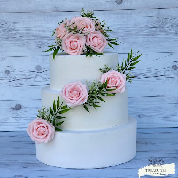 Blush Cake Topper Etsy