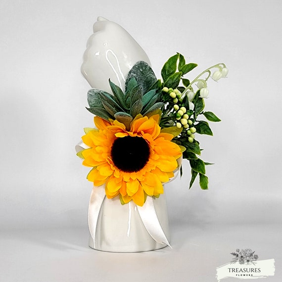 Sunflower Boutonniere, Rustic Wedding, Silk Boutonniere, Sunflower Corsage, boho Wedding, Wedding Boutonniere, artificial flower, Prom Bout.
