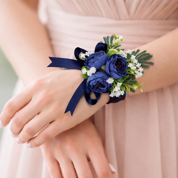 Blue Peony Boutonniere, Prom Boutonniere, Grooms Wedding Boutonniere, Artificial Flower, Rustic Wedding, Boutonniere and Corsage set.