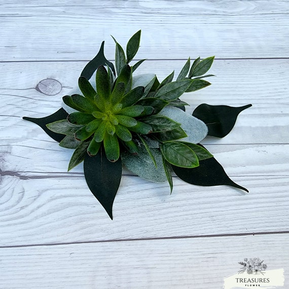 Green Hairpiece, Wedding Hair Flower, Succulent Hair Piece, Wedding Headpiece, Tropical Headpiece, Hair Flower, Silk Flowers, accessories