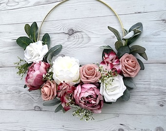 Bridesmaid Hoop Bouquet Flower Girl Basket Wreath Bouquet Etsy bridesmaid-hoop-bouquet-flower-girl-basket-wreath-bouquet-etsy
