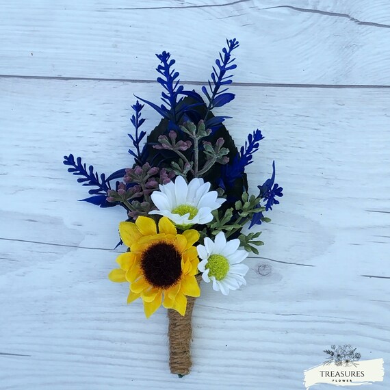 Rustic Boutonniere, Rustic Wedding, Silk Boutonniere, Silk Sunflower Boutonniere, boho Wedding, Wedding Boutonniere, Daisy Boutonniere.