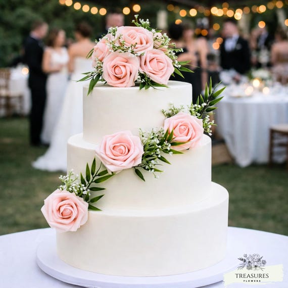 Blush Wedding, Roses Cake Topper, Cake Flowers, Blush foam roses, Cake Decor, Blush Cake, Cake Faux Flowers, Cake Clusters, Wedding Flower.