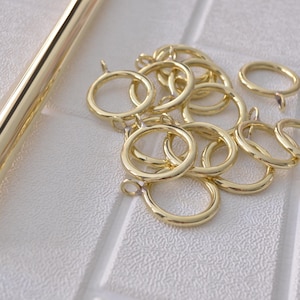Unlacquered Brass Curtain Rod Rings/ Curtain Rod Rings/ Drapery Rings/ Solid Brass Rings/ Brass Rings