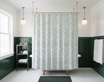 Handmade Oval Brass Shower Curtain Rod - Clawfoot Tub Ceiling Mount