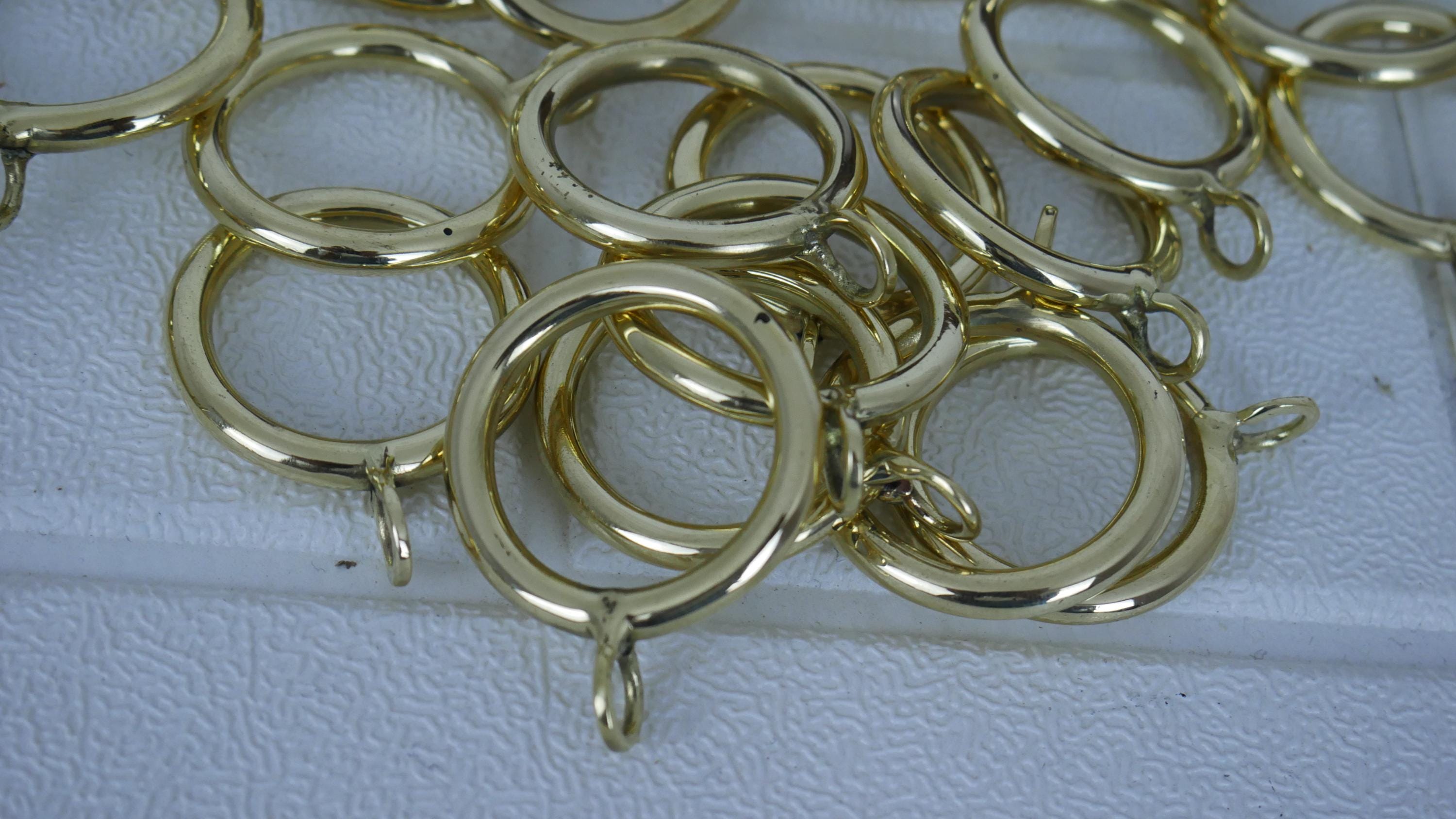 Unlacquered Brass Curtain Rings: Elegant Drapery Accessories - Etsy