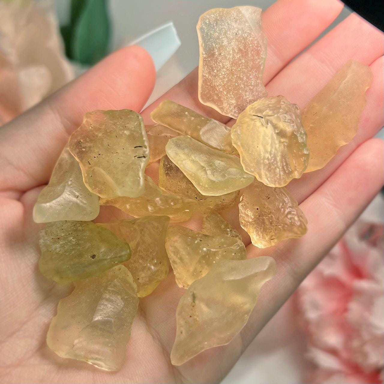 Raw Libyan Desert Glass | Highest Quality Yellow LDG | Golden Libyan Desert Glass | Tektite | 1 Intuitive Pick 1-14 grams