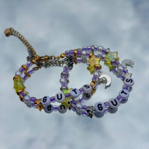 GUTS bracelet – olivia rodrigo inspired beaded friendship bracelet, livie fan gift, handmade jewelry