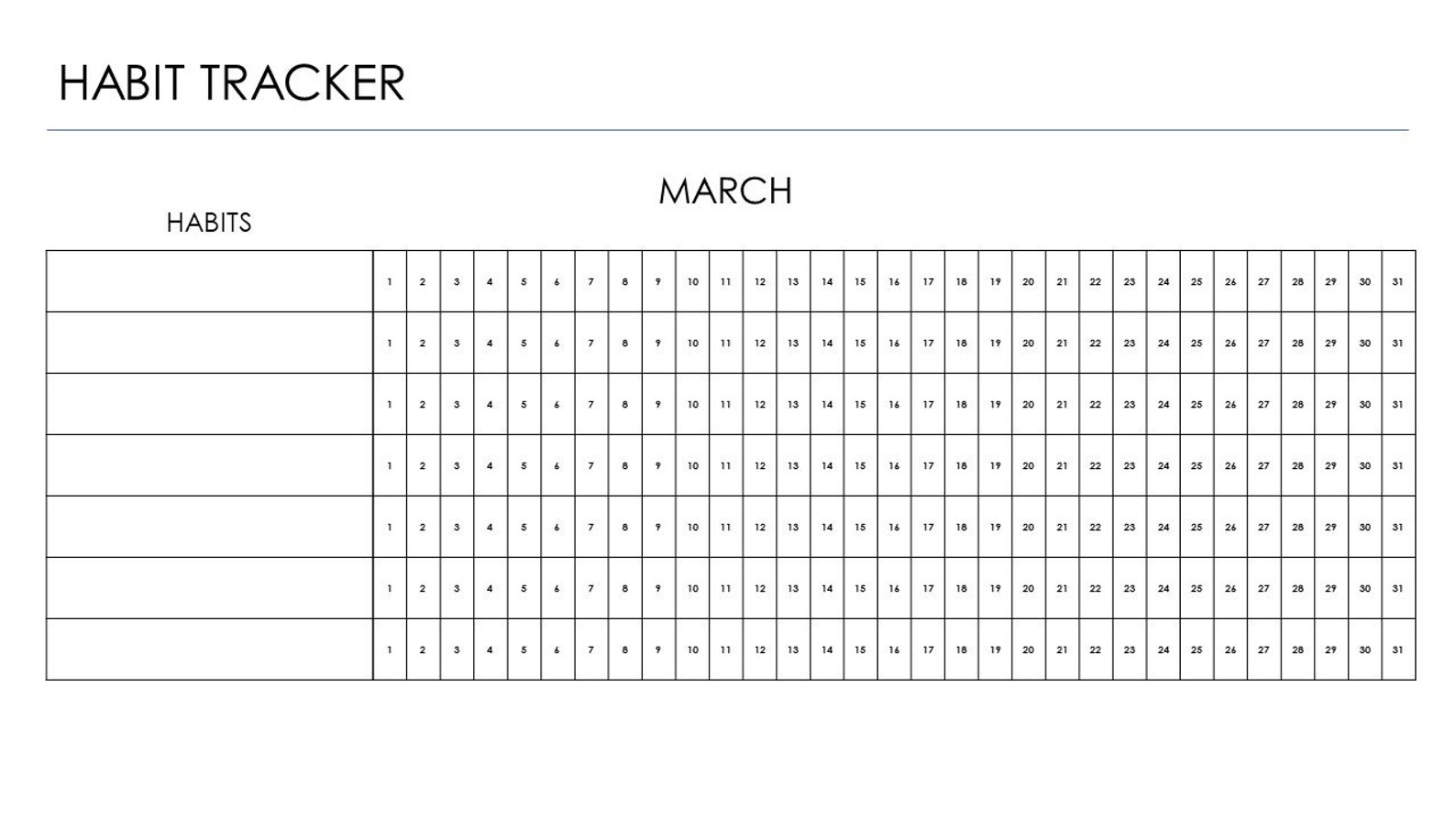 Monthly Habit Tracker Printable, Habit Tracker Template, Routine ...
