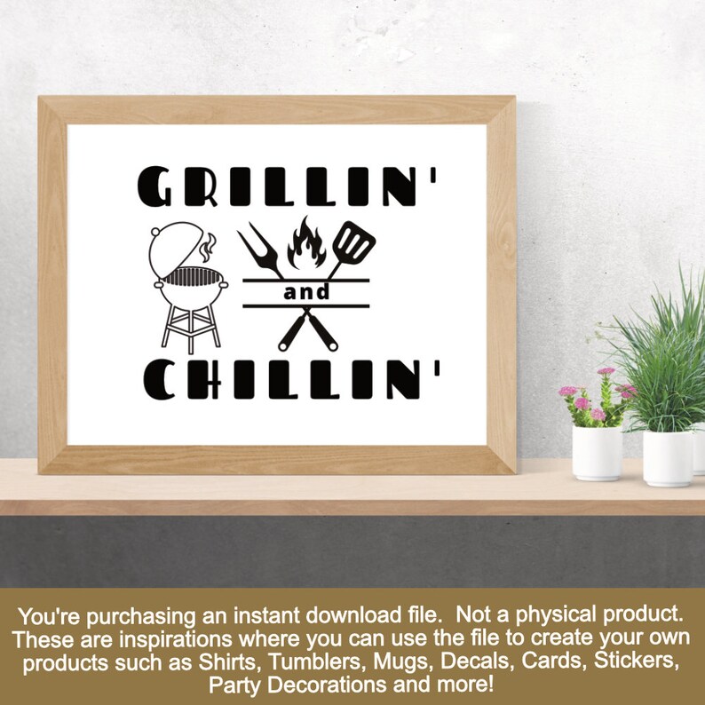 Grillin &amp; Chillin Svg, Grillin and Chillin Png, Barbeque Bundle ...