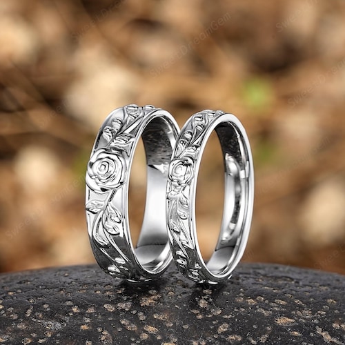 White Gold Wedding Bands with Matching Wedding Wedding Gold Couple Wedding Diamond