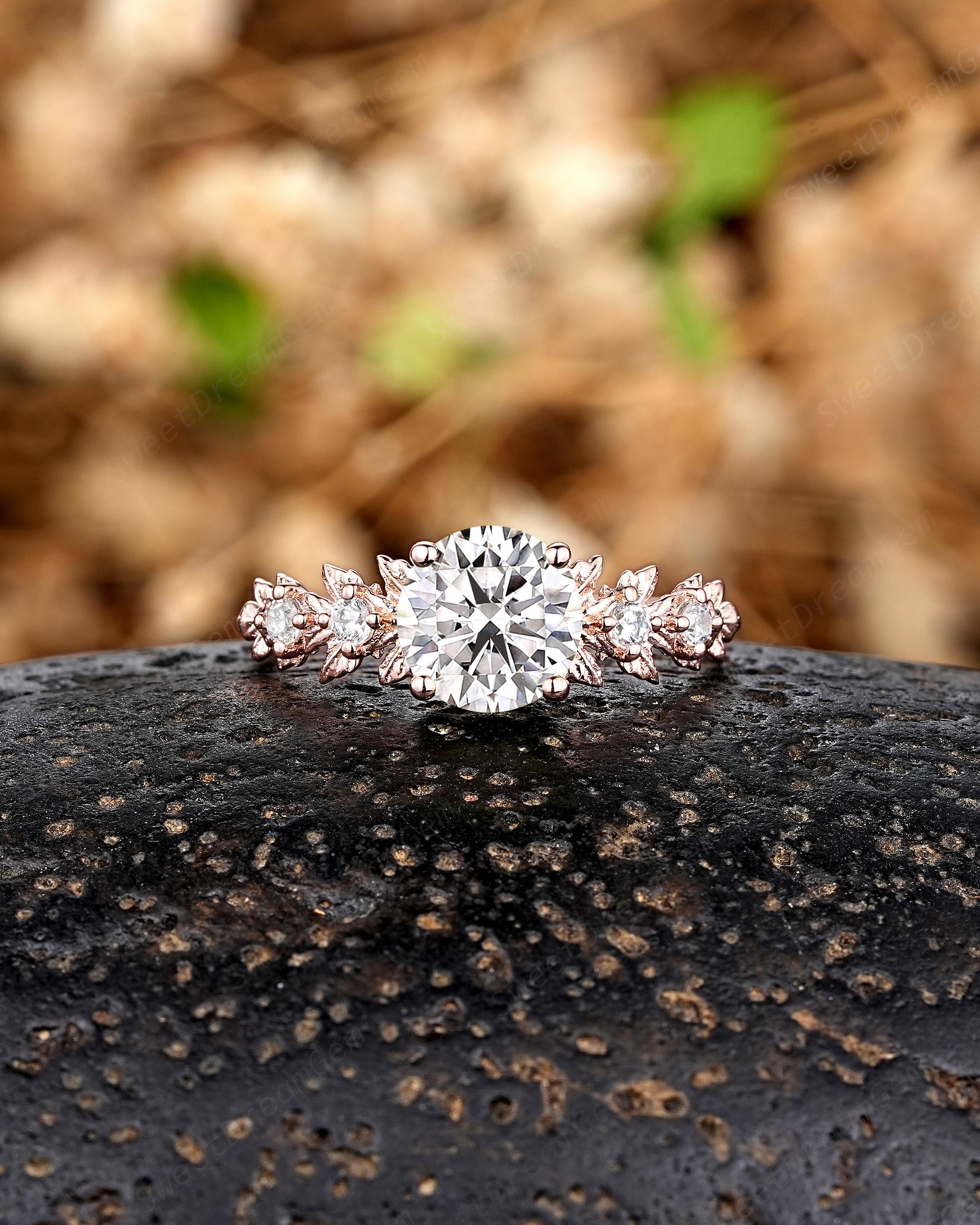 Custom Moissanite Engagement Ring