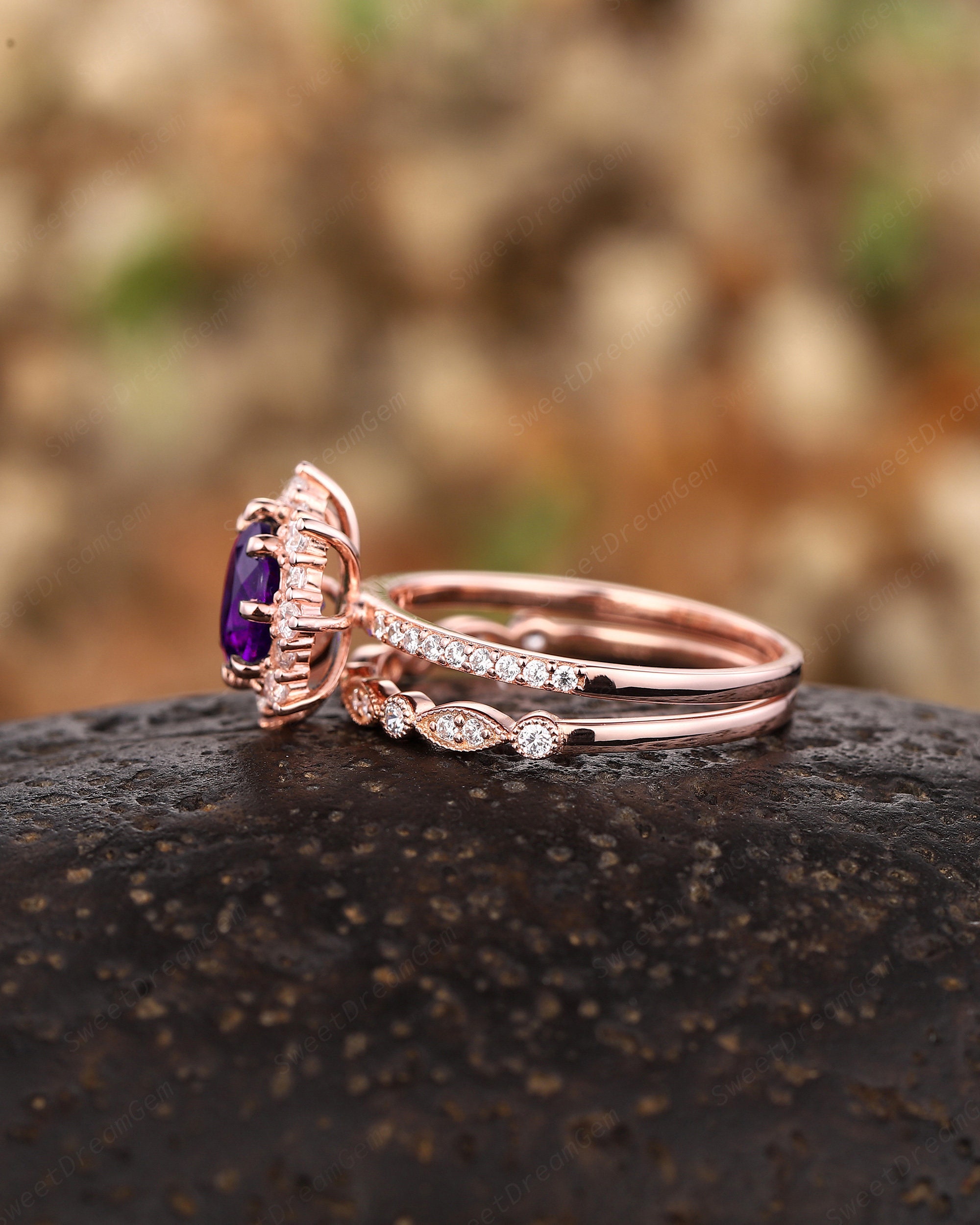Bague De Fiançailles En Cristal Zirconium - Anneau Or Coloré Plaqué 7mm élégant Taille Unique