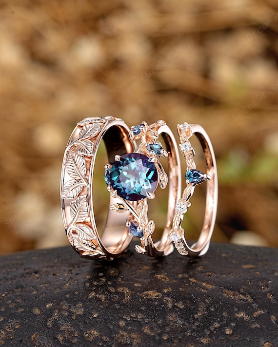 alexandrite nature rings