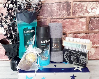 Lynx Chill Men's Pamper Hamper Gift Set Box For Dad Son Uncle Friend Husband