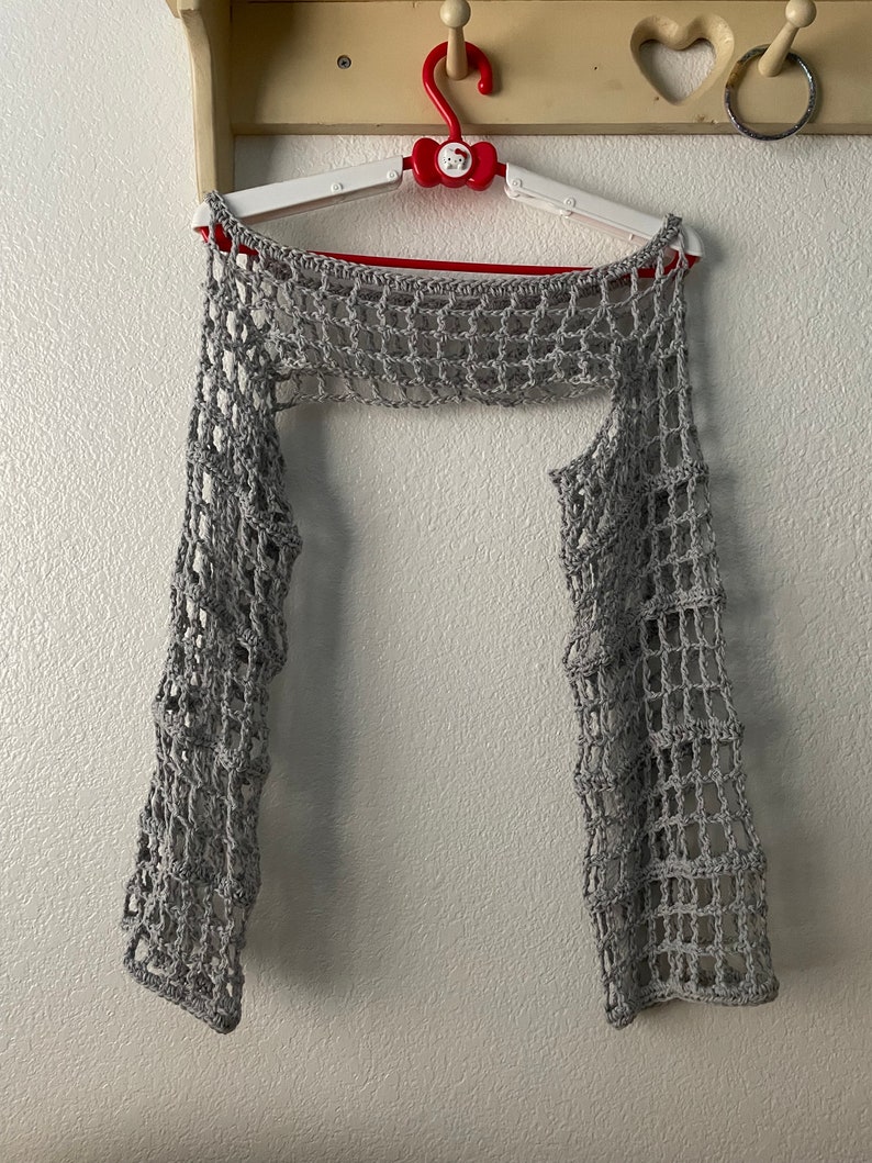 Crochet Mesh Shrug Pattern Etsy