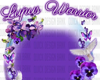 Lupus Warrior-Violet-Purple Template | commercial use | instant download | printable for funeral RIP memorial | background