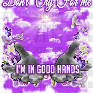 In Good Hands-Purple Memorial Template | commercial use | instant download | printable for funeral RIP memorial | background