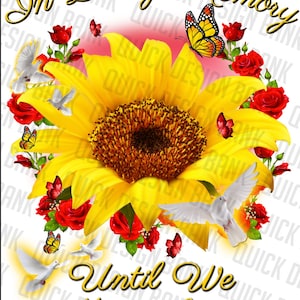 Loving Memory-Yellow Red Memorial PNG | commercial use | instant download | printable for funeral RIP memorial | background