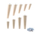 Wooden legs, straight or angled, beech wood furniture legs, table legs, furniture legs, wooden furniture feet, cabinet legs, conical height 6-68 cm