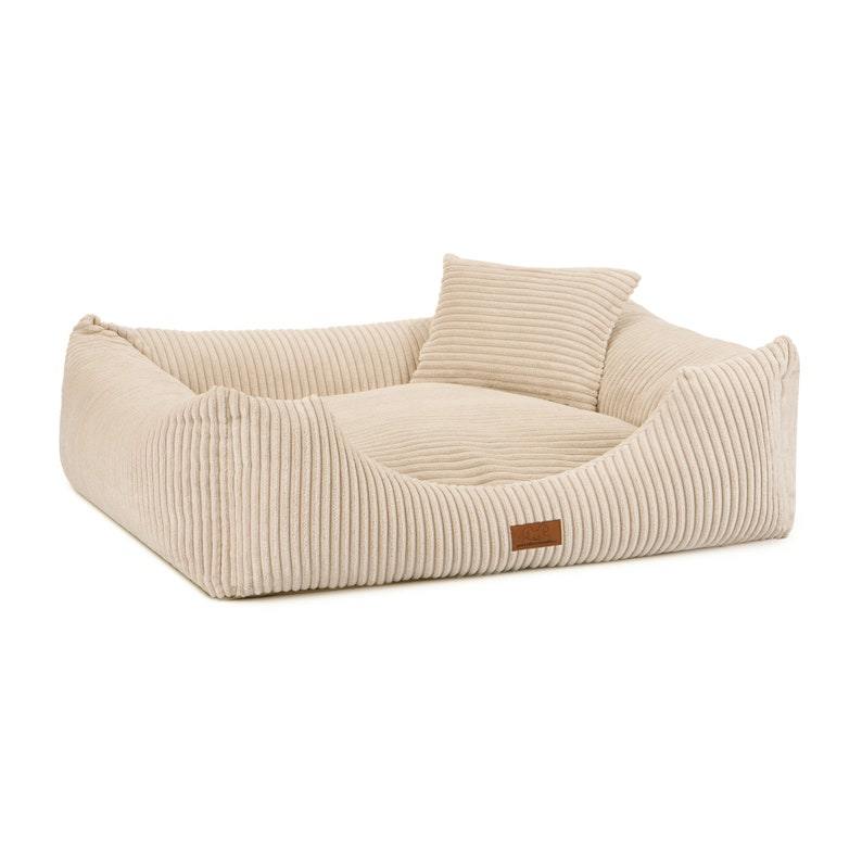 Lit pour chien coussin pour chien panier pour chien canapé pour chien couverture pour chat lit pour animal M L XL crème menthe beige gris gris foncé or lavable image 3