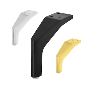 Furniture feet, furniture legs, base feet, cabinet feet, sofa feet, feet, black, gold or chrome, height 15 cm