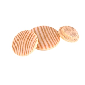Capuchons en bois, capuchons en bois, pin [10-35 mm] capuchons de perçage en bois [10 pièces]