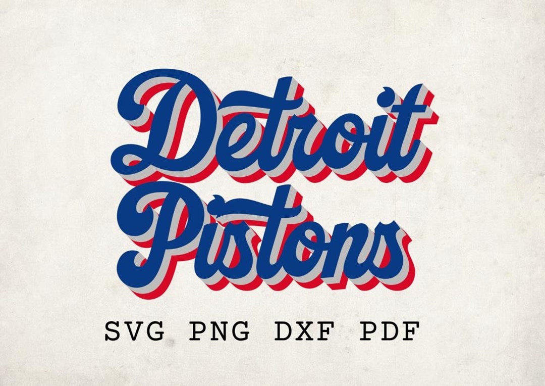 Detroit Pistons Digital Art Print Svg NBA Fan Decor Instant Download