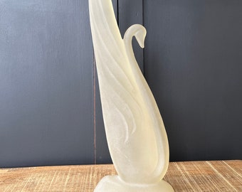 1984 Austin Production Frosted Acrylic Swan Sculpture