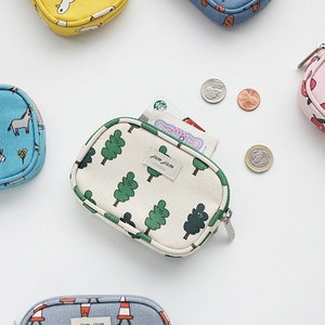 Estuche para tarjetas con ribetes, MINICARTERA resistente al agua, tarjetero, monedero de bolsillo, billetera pequeña y bonita, monedero - Fabricado en Corea
