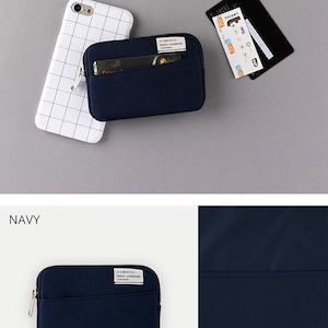 Credit Card Holder / Pocket Mini Wallet / CORDURA WALLET / Coin Purse / Mini Pouch Bag / Waterproof Pouch / Card Case Made in Korea Navy Blue