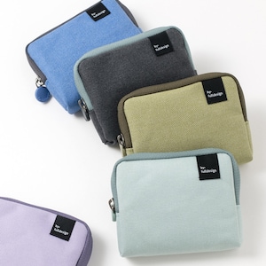 MINI CARTERA DE TELA OXFORD, Tarjetero, Minicartera de bolsillo, Monedero, Minibolso, Estuche impermeable, Tarjetero - Fabricado en Corea