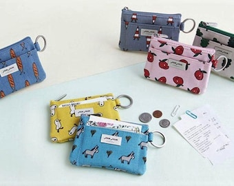 Water-Resistant Mini Wallet with Keyring | Small Pocket Wallet - Made in Korea